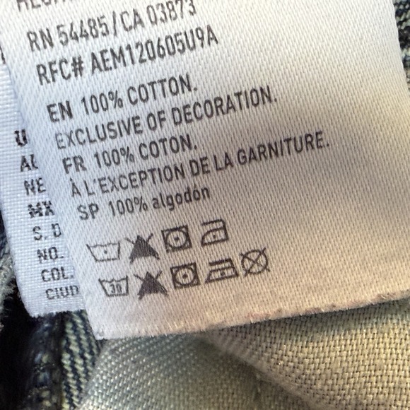 American Eagle Original Boot Jeans Mens 34x30 Medium Wash Distressed Bootcut - Picture 8 of 9